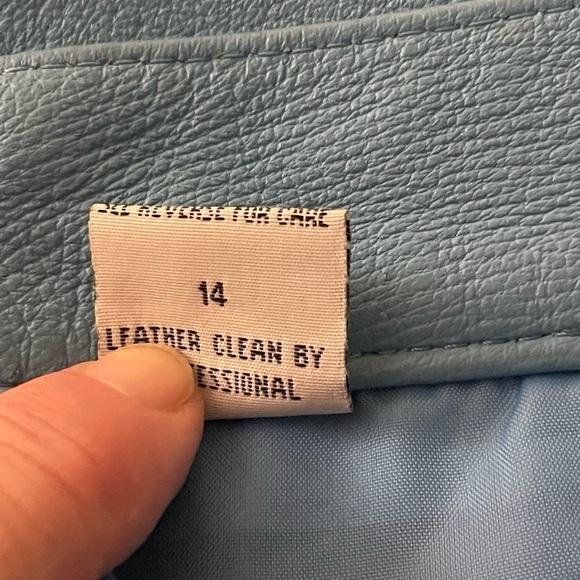 Light blue leather pants - Picture 3 of 6